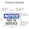 Signmission Not In Service, 14 in W x Rectangle, Aluminum OS-2PACK-NS-A-1014-L-15185 - alternate 5